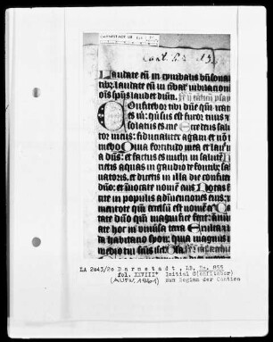 Psalterium und Hymnar (Chorpsalter) — Initiale C (onfitebor), Folio 28+