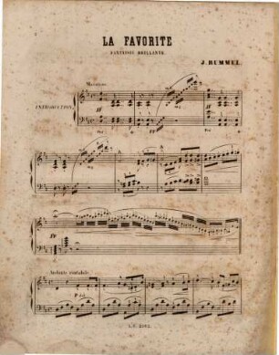 La favorite : fantaisie pour le piano