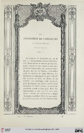 3. Pér. 13.1895: La décoration de Versailles au XVIIIe siècle, 1