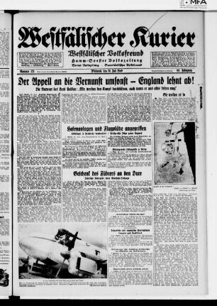 Westfälischer Kurier : westfälischer Volksfreund : Hamm-Soester Volkszeitung : Werner Volkszeitung, Sauerländer Volksfreund