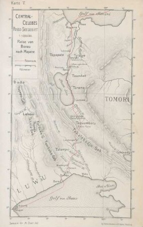 Karte V. Central-Celebes Posso-Seegebiet