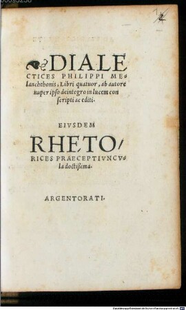 Dialectices Philippi Melanchthonis, Libri quatuor