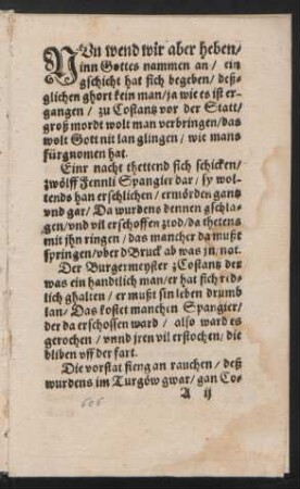 NVn wend wir aber heben/ || inn Gottes nammen an/