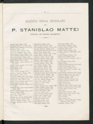 Elenco degli scuolari