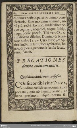 Precationes devotae cubitum euntis