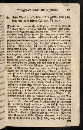 27-28, Morgen-Andacht am 7. Julius. - Abend-Andacht am 9. Julius.