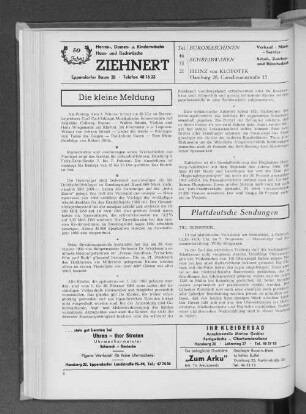 Plattdeutsche Sendungen