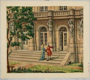 Aufgang zum Japanischen Palais in Dresden von der Elbseite