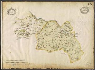 9: Amt Meißen, 1726 : 9 : Ambt Meißen. - [Ca. 1:125 000]. - Dresden, 1726. - 1 Kt. : kol. Federzeichn.