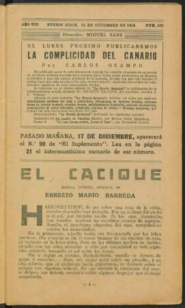 1924008370: El cacique : novela inédita