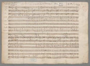 Der Christ auf Golgotha bei dem Tode Jesu, V (4), vl (2), cor (2), org, MH 831 - BSB Mus.ms. 7073 : [heading:] Der Christ auf Golgotha bei dem Tode Jesu. di G.M. Haydn ppia