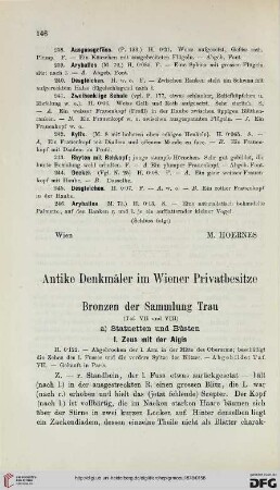 2: Antike Denkmäler im Wiener Privatbesitze, [3] : Bronzen der Sammlung Trau