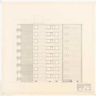 Wohnhäuser Haspeler Viertel, Wuppertal: Ostansicht Haus A und B, 1:50