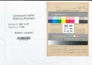 Entnazifizierung Leopold Boehm , geb. 27.08.1899 (Obersteuerinspektor)