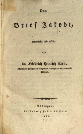 Der Brief Jakobi
