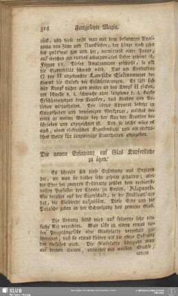 Die neuere Erfindung auf Glas Kupferstiche zu ätzen