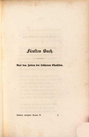 Sieben Bücher morgenländischer Sagen und Geschichten, Zweiter Theil. Fünftes bis siebentes Buch