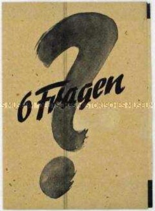 Flugschrift aus der Volkskongressbewegung zur deutschen Einheit