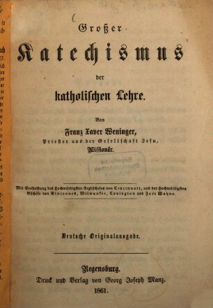 Großer Katechismus der katholischen Lehre