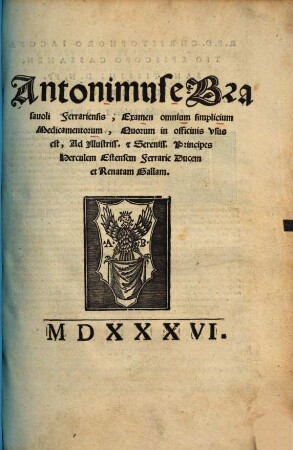 Examen omnium simplicium medicamentorum quorum in officinis usus est