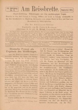 Nr. 9. September 1916.