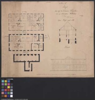 Projekt von dem auf der Domäne Kreischau neu zu erbauenden Wohnhaus, Lit. A