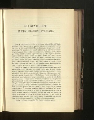 Gli stati uniti e l'emigrazione Italiana