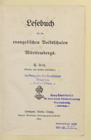 Teil 2 = 4. und 5. Schuljahr, [Schülerband]: [Teil 2 = 4. und 5. Schuljahr, [Schülerband]]