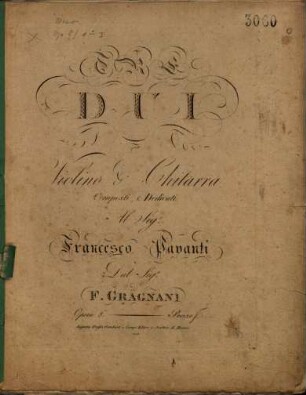 Tre dui : per violino & chitarra ; opera 8