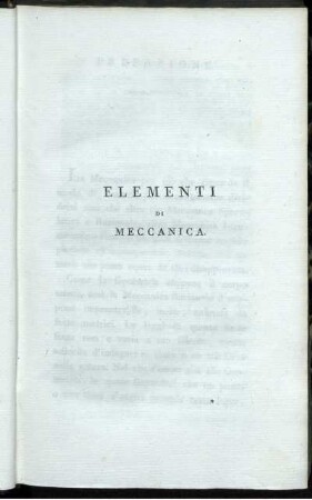 Elementi di Meccanica.