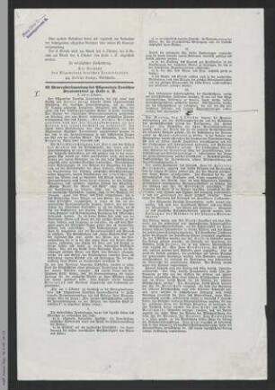 Pressebericht zur 23. Generalversammlung des ADF 1905 in Halle