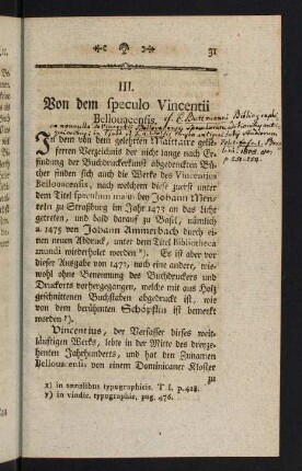 31-41, III. Von dem speculo Vincentii