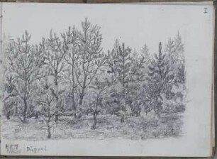 Berlin-Zehlendorf: Düppel (Skizzenbuch Ernst Morgenstern, Bl. I)
