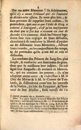 Memoire Des Princes Du Sang, Pour Répondre Au Memoire instructif des Princes legitimez ...