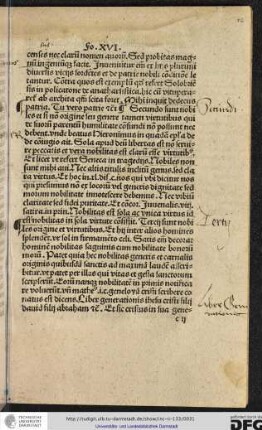 Secundo sunt nobiles et si non origine seu genere tamen virtutibus qui de suorum parentum humilitate confundi non possunt
