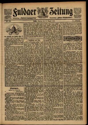 Ausgabe vom Montag, den 10. August 1903.