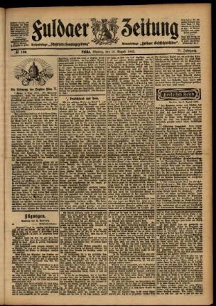 Ausgabe vom Montag, den 10. August 1903.