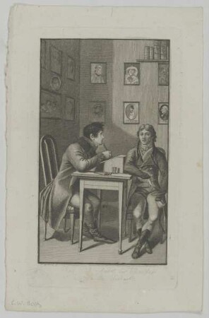 Bildnis des Christoph Wilhelm Bock beim zeichnen eines zu Porträtierenden
