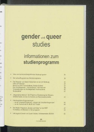 gender und queer studies