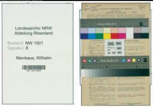 Entnazifizierung Wilhelm Nienhaus, geb. 17.07.1909 (Kaufm.Angest.)