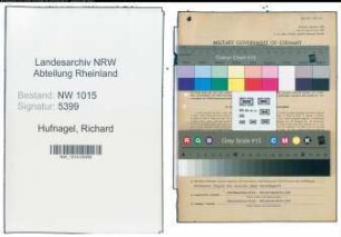 Entnazifizierung Richard Hufnagel , geb. 12.03.1909 (Milchmann)