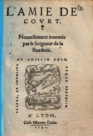 L' amie de court