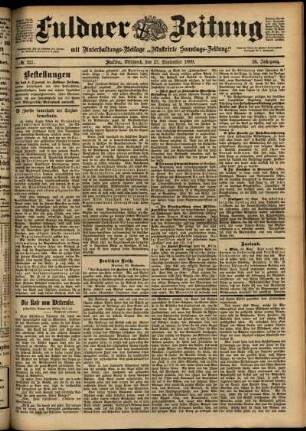 Ausgabe vom Mittwoch, den 27. September 1899.