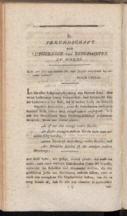 X. Freundschaft der Lutheraner und Reformirten.