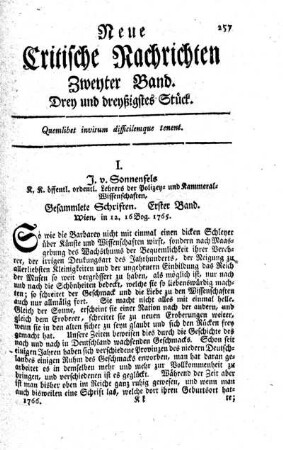 Drey und dreyßigstes Stück.