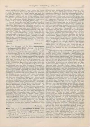 333-339 [Rezension] Nebe, August, Zur Geschichte der Predigt. Charakterbilder der bedeutendsten Kanzelredner. 3 Bde