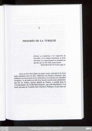 I Progrès De La Turquie