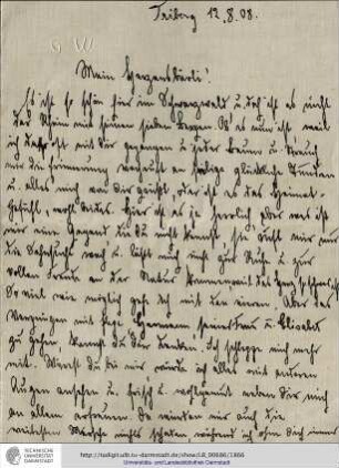 Brief vom 12.08.1908