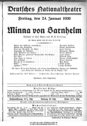 Minna von Barnhelm