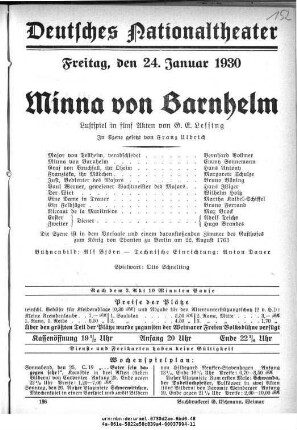 Minna von Barnhelm